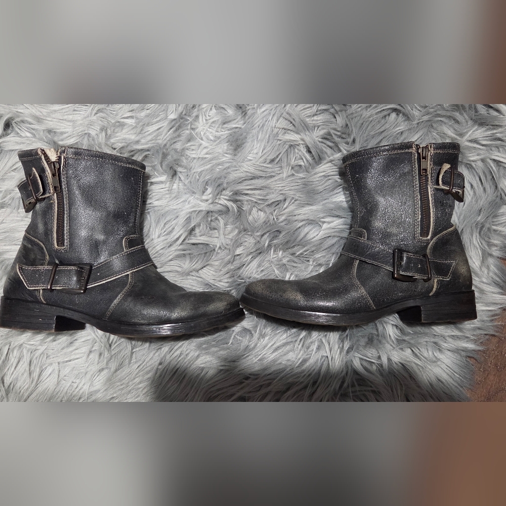 Bed Stu Black Leather Ankle Boots - Picture 4 of 7